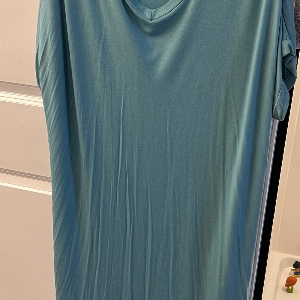 Teal Short Sleeve Dress